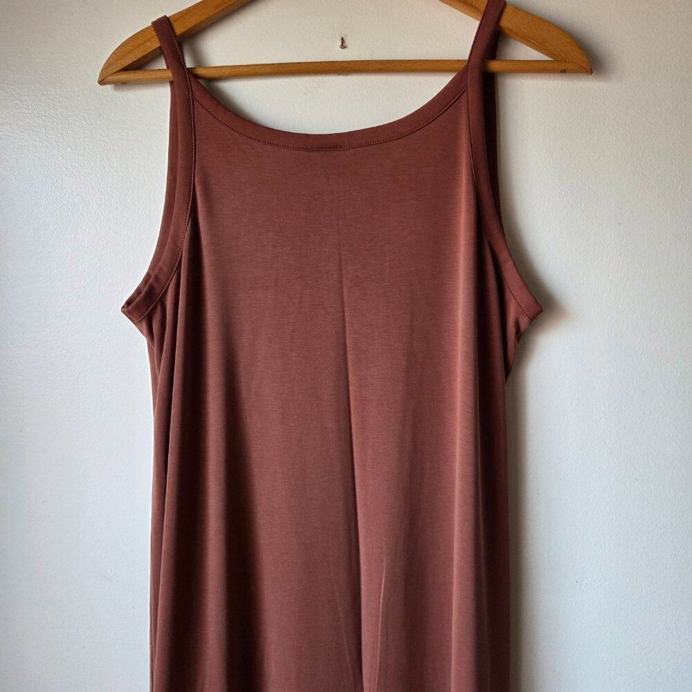 EUC A NEW DAY RUST V NECK TANK MIDI DRESS SIZE LARGE - Picture 4 of 12